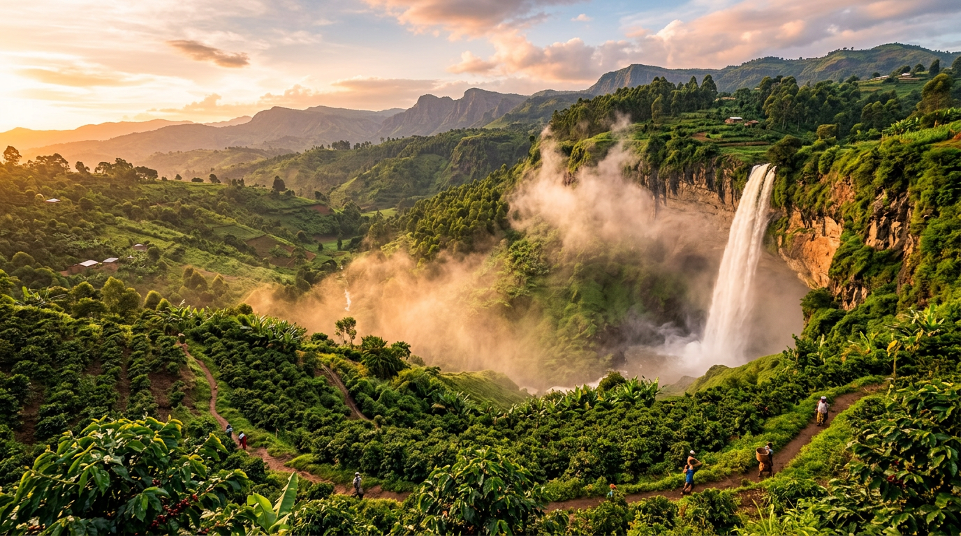 Sipi Falls and the highlands of Uganda